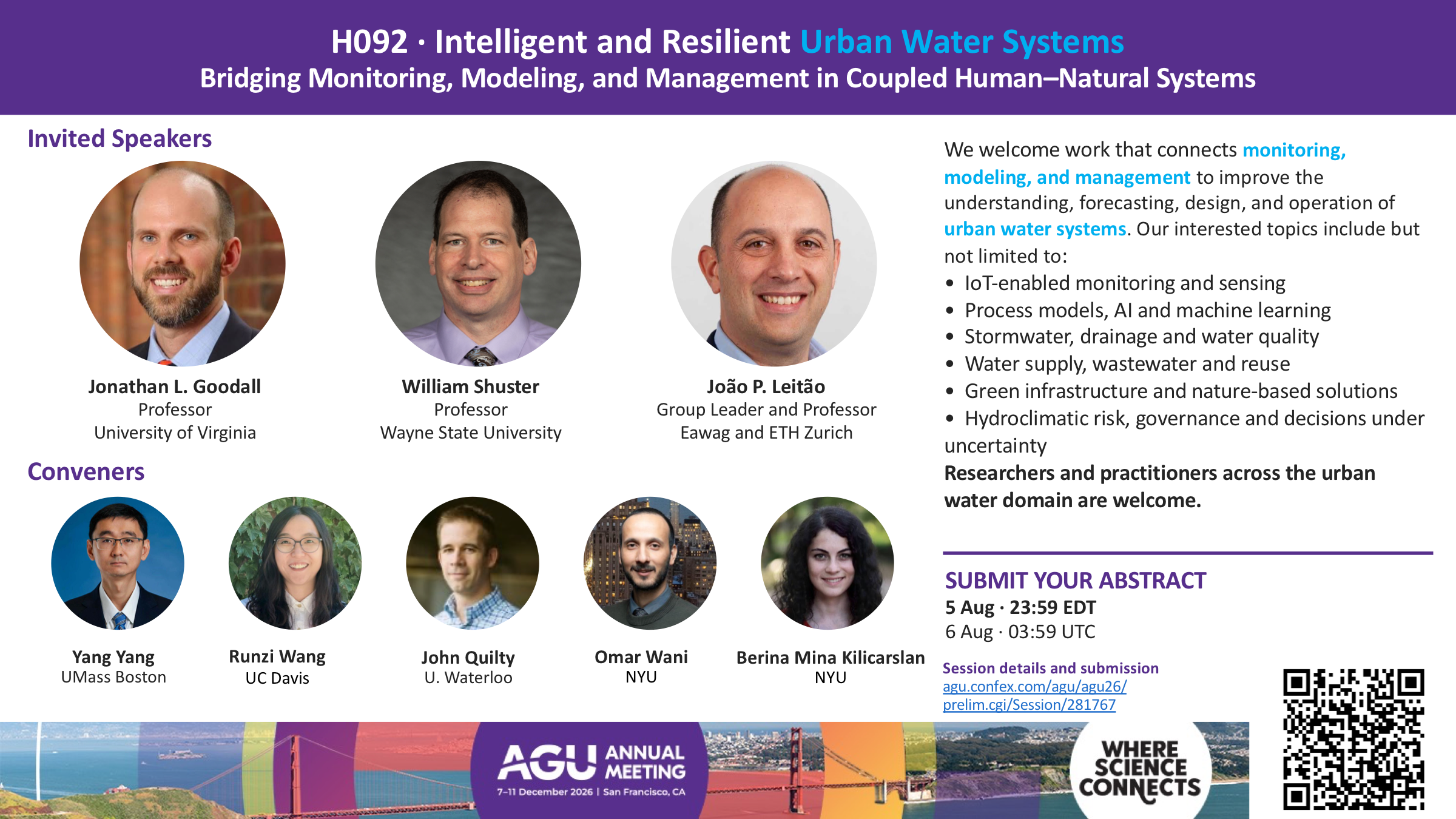 AGU 2026 session H092 call for abstracts poster